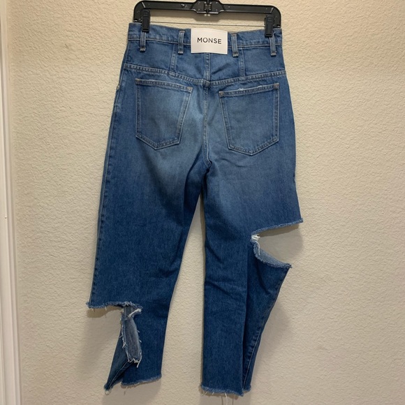Monse Cutout Slasher Jeans Sz 2 - Picture 6 of 7